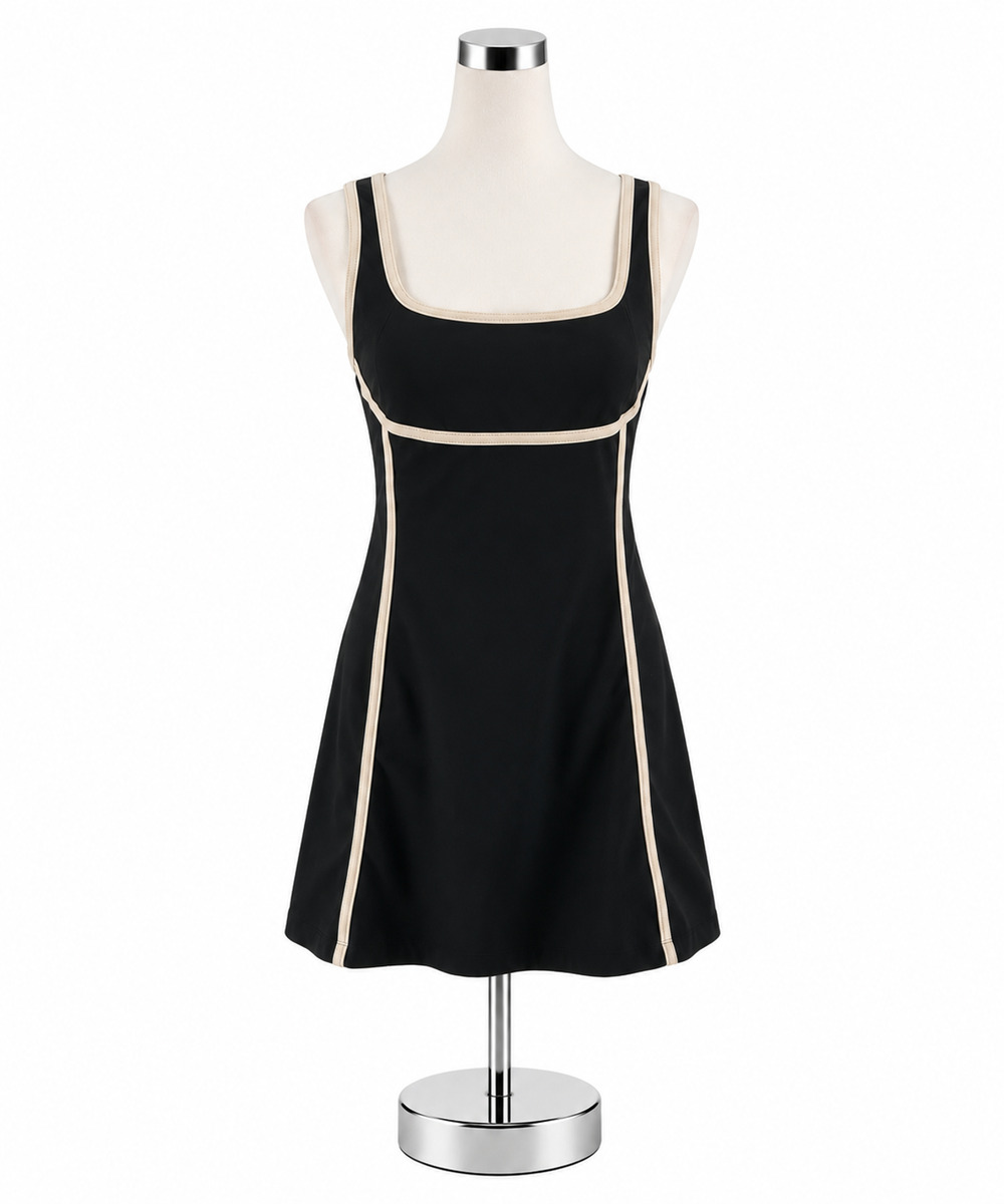 Daily Practice by Anthropologie Contrast-Trim Athleisure Mini Dress Size Large